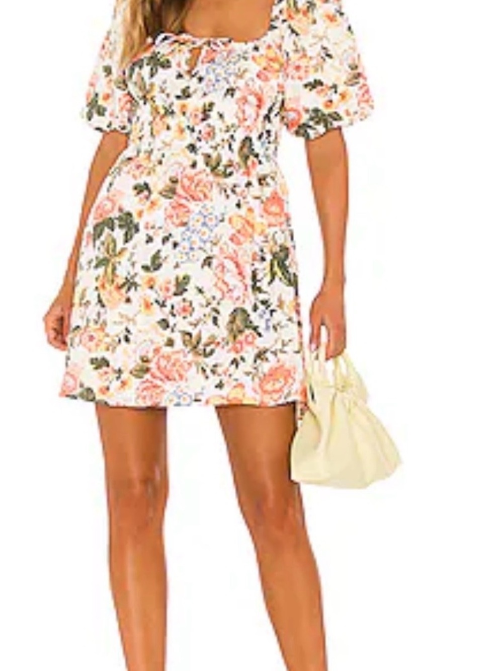 Faithfull the Brand Nikoleta Mini Dress Teatro Floral Print Linen Boho Resort